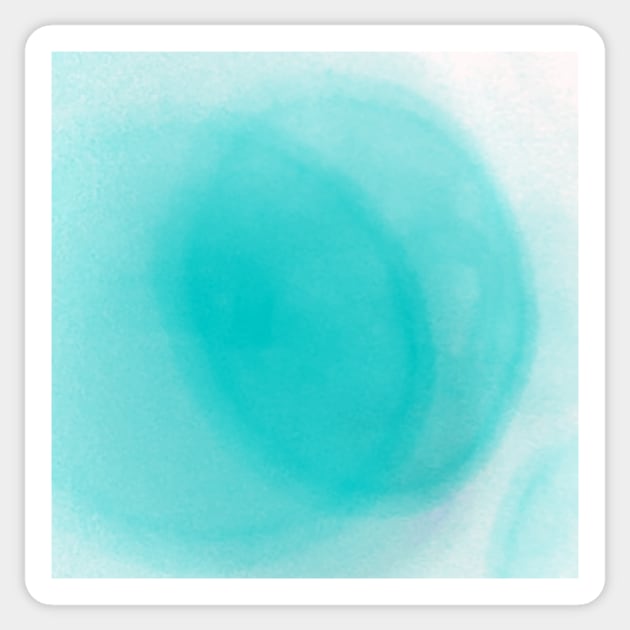 Accidental Abstraction, Lens Flare, Tie Dye Effect, Turquoise Blue Sticker by Neil Feigeles